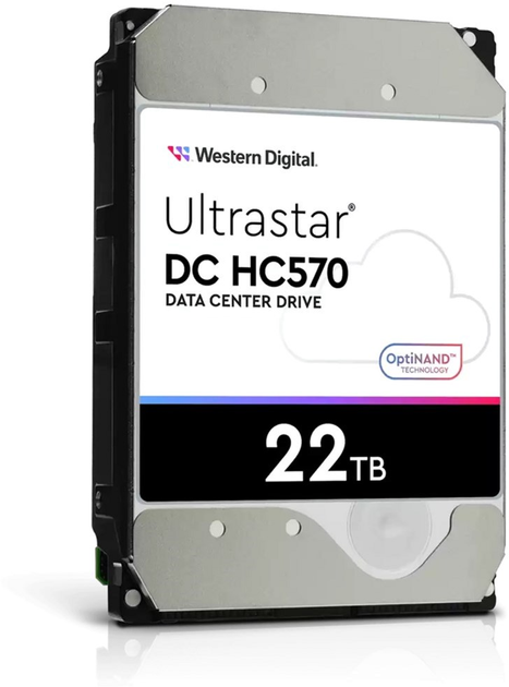 Жорсткий диск Western Digital Ultrastar DC HC570 22TB 7200rpm 512MB WUH722222AL5204_0F48052 3.5 SAS - зображення 2