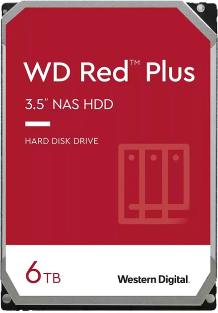 Жорсткий диск Western Digital Red 6TB 5400rpm 256MB WD60EFPX 3.5 SATA III - зображення 1