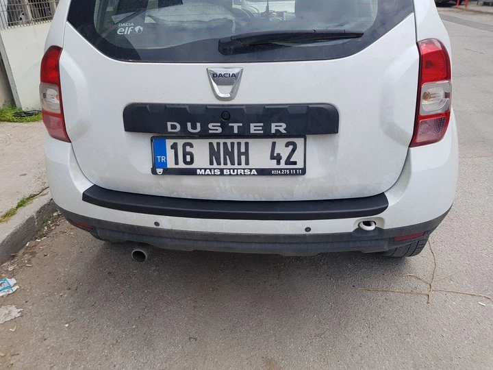 Накладка на задній бампер EuroCap (ABS) для Renault Duster 2008-2017 рр - зображення 7