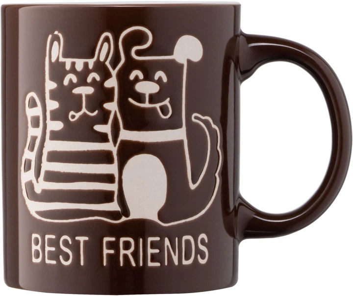 Чашка ARDESTO Best Friends 330 мл Коричнева (AR3471BR) - зображення 2