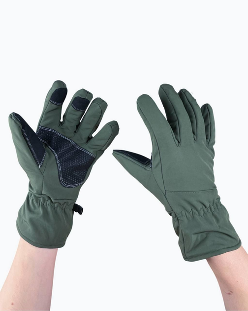 Зимові тактичні рукавиці Soft-shell Олива розмір ХL - изображение 1