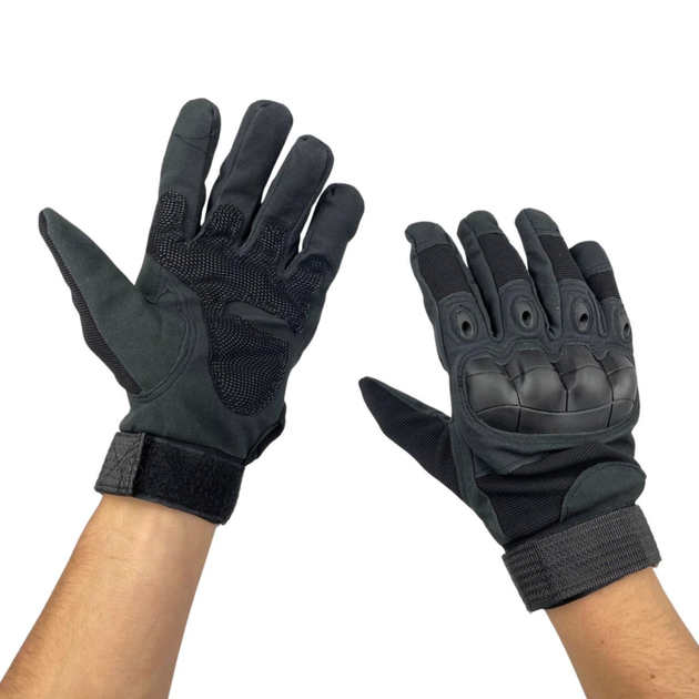 Тактичні рукавиці розмір M чорні - изображение 1