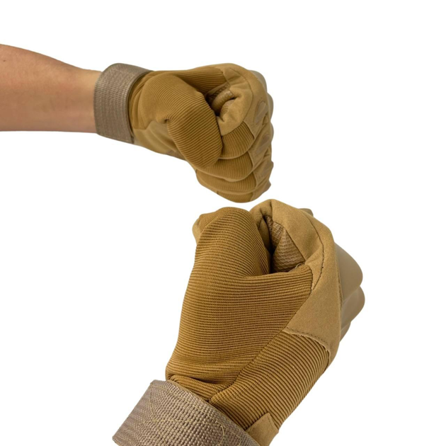 Тактичні рукавички із закритими пальцями койот - изображение 2