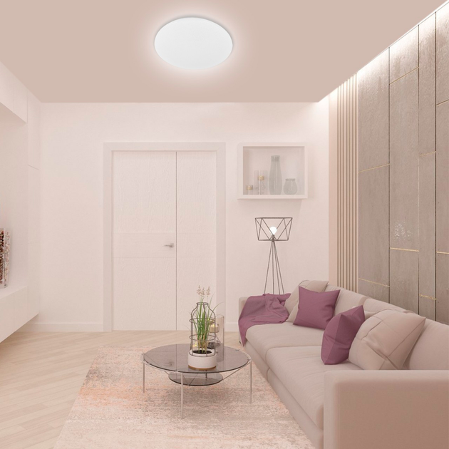 Світильник стельовий з пультом управління ПУ Eurolamp LED Smart light Van Gogh 24W 3000-6500K RGB - зображення 4
