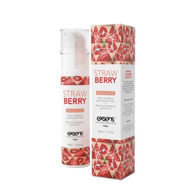 Массажное масло EXSENS Strawberry 50мл разогревающее, без сахара, без ...