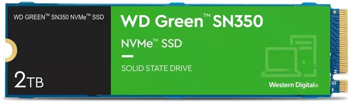 Western Digital Green SN350 2TB M.2 NVMe PCIe 3.0 QLC (WDS200T3G0C) - изображение 1