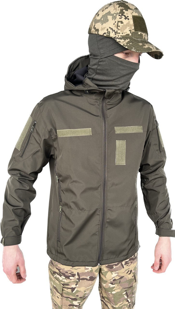 Куртка тактична олива літня soft shell, Водонепроникна тактична куртка НГУ 46р. - зображення 2