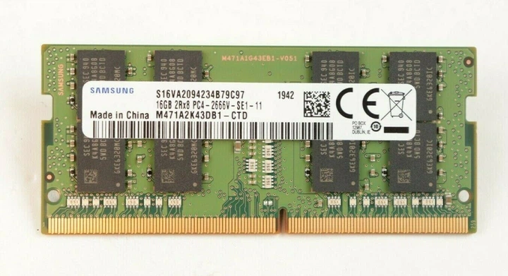 Samsung m471a2k43db1-ctd 16gb ddr4メモリ SODIMM 16Gb DDR4-2666 Samsung M471A2K43DB1-CTD б/в – фото, отзывы