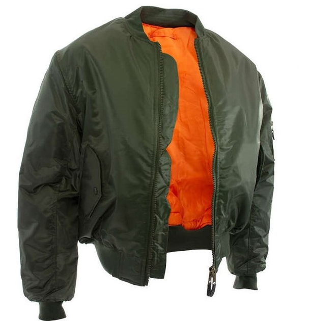 Двостороння куртка Mil-Tec олива 10403001 бомбер ma1 розмір M - зображення 1