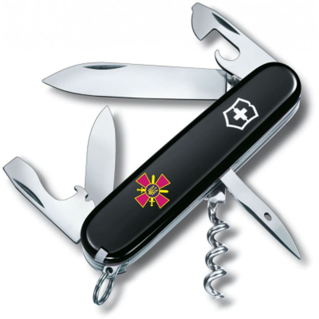 Ніж Victorinox Spartan Army Black "Емблема СВ ЗСУ" (1.3603.3_W0020u) - зображення 1