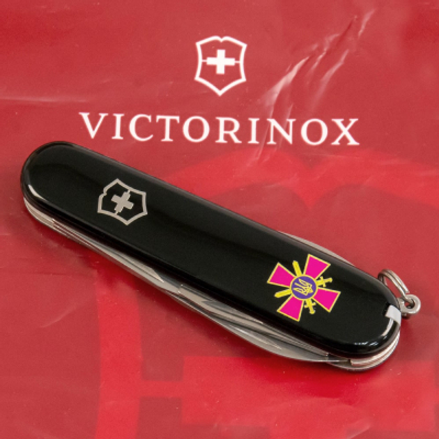 Ніж Victorinox Spartan Army Black "Емблема СВ ЗСУ" (1.3603.3_W0020u) - зображення 2