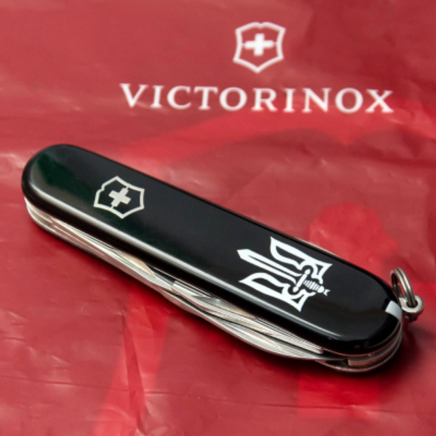 Нож Victorinox Spartan Ukraine Black "Тризуб ОУН" (1.3603.3_T0300u) - изображение 2