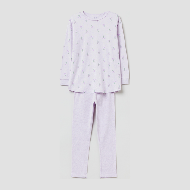 Piżama dziecięca (longsleeve + spodnie) OVS 1630044 128 cm Fioletowy Melanż (8052147518438) - obraz 1