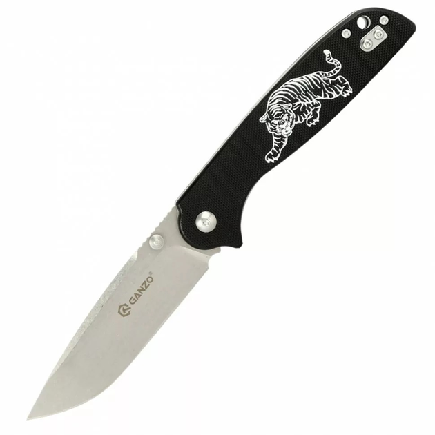 Нож складной Ganzo G6803 Черный/Белый (1047-G6803-TG) - изображение 1