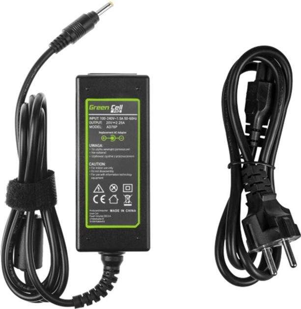 Zasilacz Green Cell do laptopa Lenovo 20V 2,25A 45W (AD76P) - obraz 3