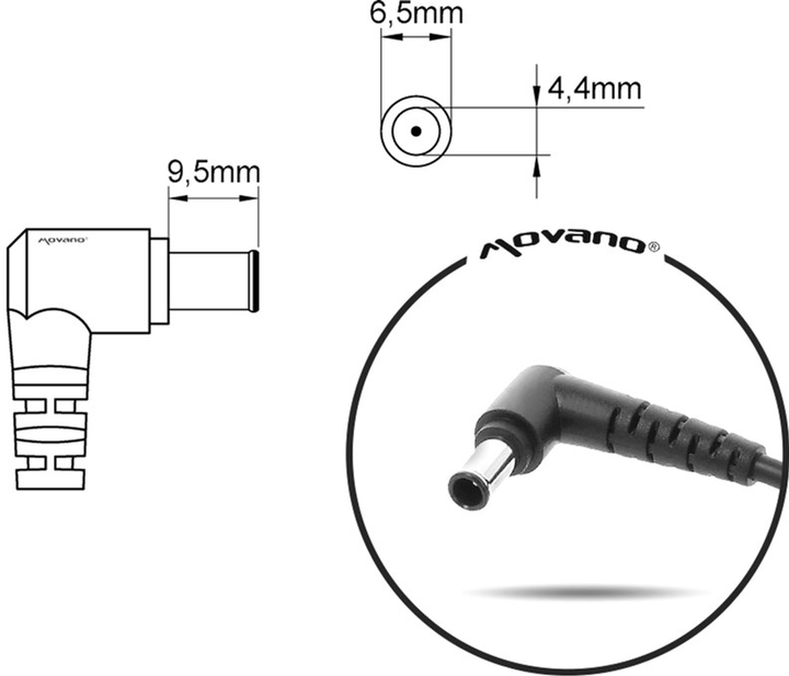 Блок живлення Mitsu для ноутбука Sony 19.5V 3.9A (6.5x4.4) (5ZM055) - зображення 2