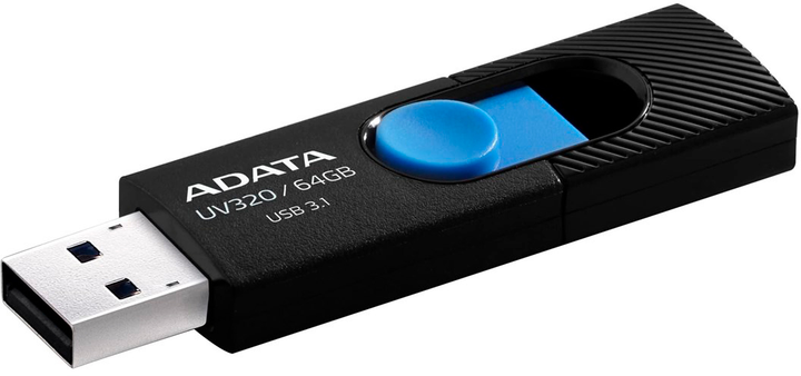 ADATA UV320 64GB USB 3.1 Black-Blue (AUV320-64G-RBKBL) - зображення 2