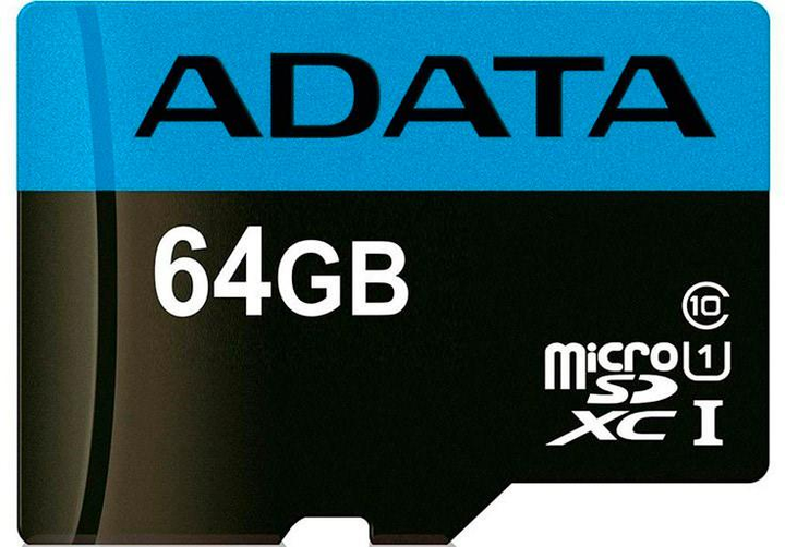 ADATA microSDHC 64GB UHS-I (AUSDX64GUICL10A1-RA1) - зображення 1
