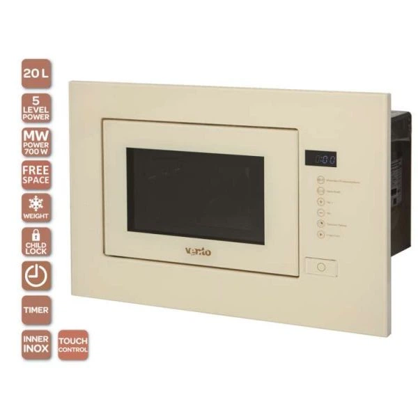 Встраиваемая микроволновая печь Ventolux mwbi 20 g wh tc fs - изображение 3