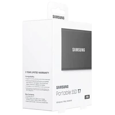 SSD накопитель Samsung t7 2tb usb 3.2 Grey (mu-pc2t0t/ww) - изображение 9