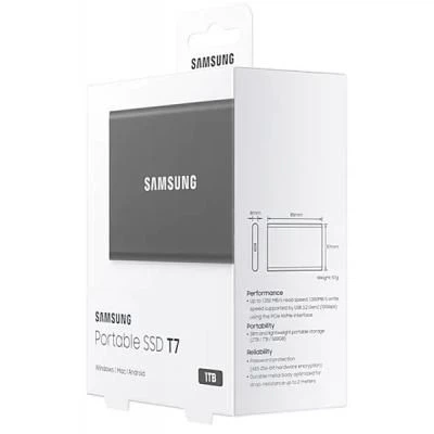 SSD накопичувач Samsung t7 1tb usb 3.2 (mu-pc1t0t/ww) - Фото 10 SSD накопичувач Samsung t7 1tb usb 3.2 (mu-pc1t0t/ww) - зображення 10
