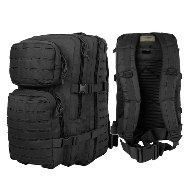 Рюкзак Тактичний Mil-Tec® Large Assault Pack Laser Cut 36L BLACK - зображення 1