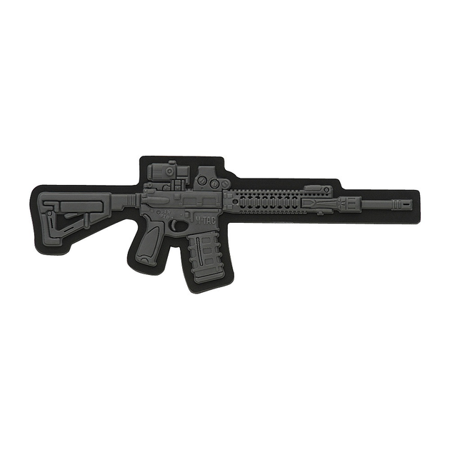 M-Tac нашивка AR-15 3D PVC Dark Grey - изображение 1