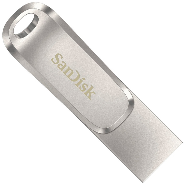 SanDisk Ultra Dual Drive Luxe 256GB USB 3.1 / USB Type-C Silver (SDCZ62-064G-G35) - зображення 1
