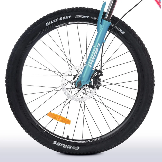 Велосипед "BELLE" PROF1 G26BELLE A26.1 26 д. Алюм.рама 17", SHIMANO 21SP, алюм., DB, FW TZ500, малиново-белый - изображение 7