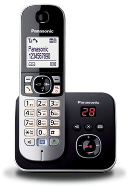 Telefon stacjonarny Panasonic KX-TG6821 PDB Czarny / Srebrny - obraz 2