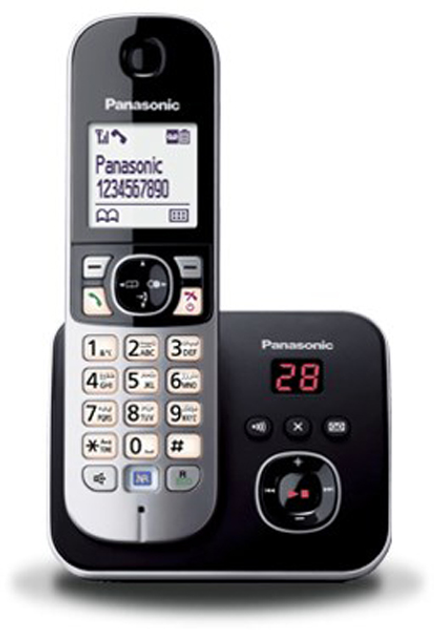 Телефон стаціонарний Panasonic KX-TG6821 PDB Black / Silver - зображення 2