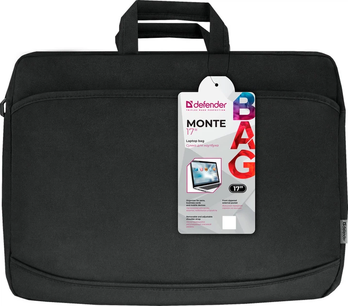 Torba do laptopa Defender Monte 17" Black (26065) - obraz 4