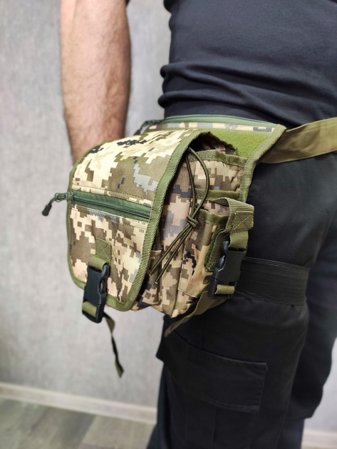 Тактическая сумка на бедро / военная сумка на ногу Пиксель Украинское производство - изображение 1