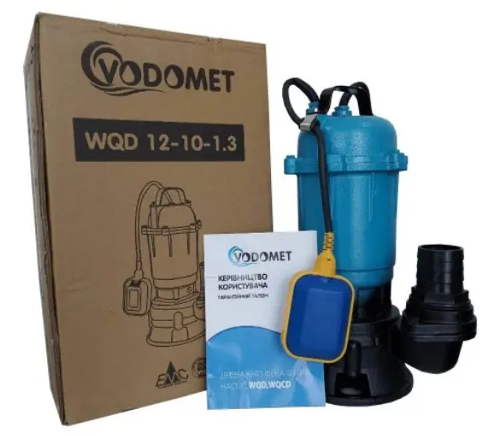 Насос фекальний дренажний із подрібнювачем VODOMET WQD 12-10-1.3 кВт - зображення 10