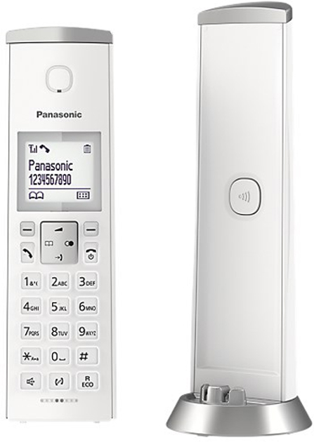 Телефон стаціонарний Panasonic KX-TGK210 PDW White - зображення 3