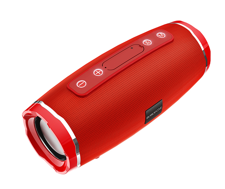 Портативна бездротова блютуз колонка BOROFONE BR3 Rich sound IPX5 |AUX, SD-card, Bluetooth, USB, FM-Radio| Червоний - зображення 3
