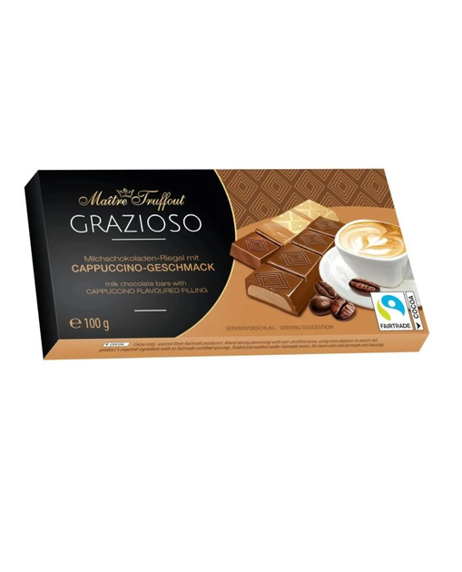 Нежный молочный шоколад Maitre Truffout Grazioso Cappuccino капучино ...