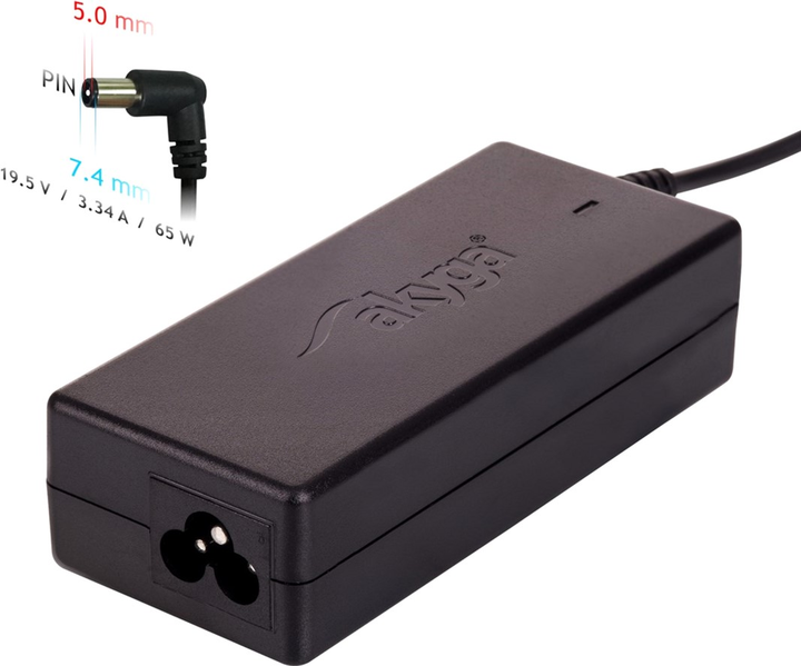 Zasilacz do laptopa Akyga Dell 19,5V 3,34A 65W (7,4x5) (AK-ND-05) - obraz 3