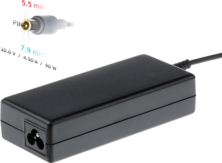 Zasilacz Akyga do laptopa IBM, Lenovo 20V 4,5A 90W (7,9x5,5) (AK-ND-18) - obraz 5