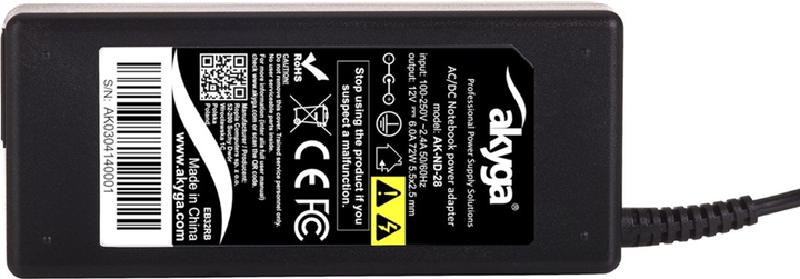 Блок живлення Akyga для ноутбука Acer 12V 6A 72W (5.5x2.5) (AK-ND-28) - зображення 6