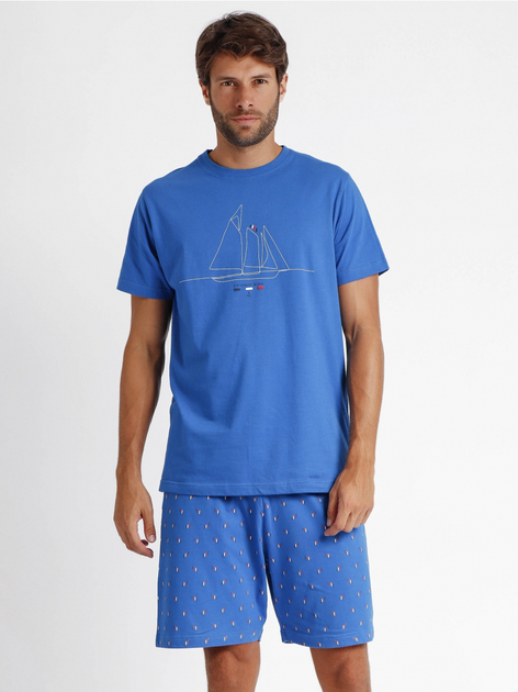 Piżama Admas Antonio Miro 60910 XXL Niebieski (8433623681318) - obraz 1