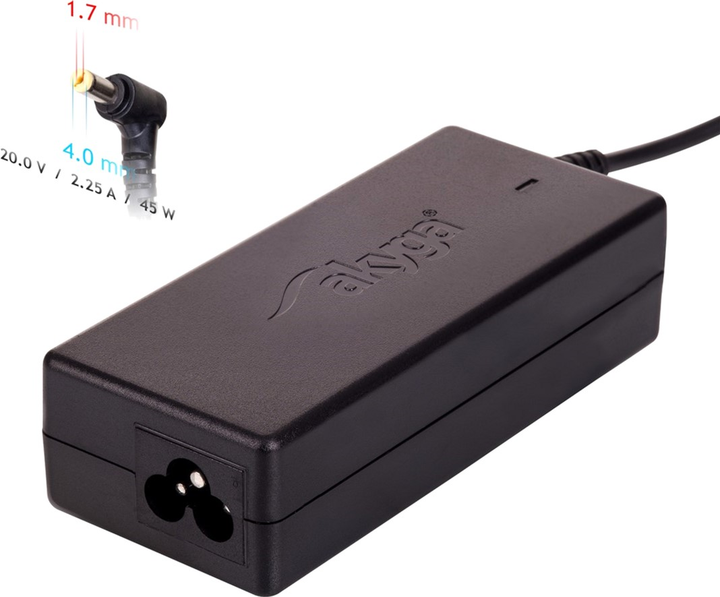 Zasilacz Akyga do laptopa IBM, Lenovo 20V 2,25A 45W (4x1,7) (AK-ND-50) - obraz 3