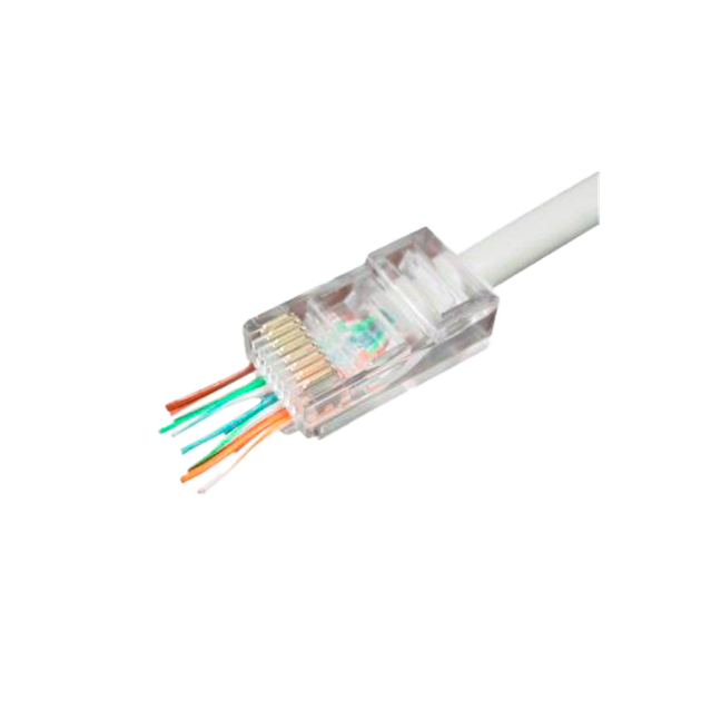 Конектор скрізний GreenVision RJ45 Cat.5E 100 шт/уп. - Фото 2 Конектор скрізний GreenVision RJ45 Cat.5E 100 шт/уп. - зображення 2