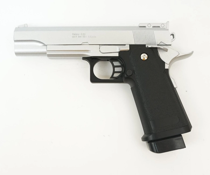 Страйкбольний пістолет Colt M1911 Hi-Capa Galaxy G6S метал срібло - изображение 1