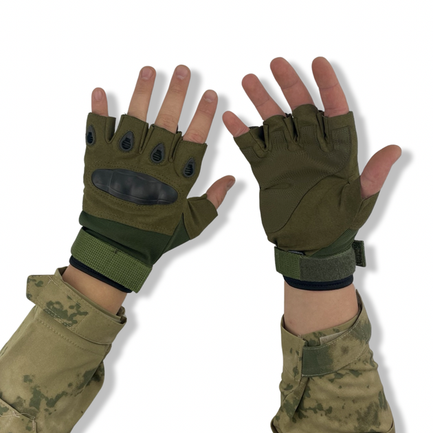 Чоловічі військові рукавички без пальців розмір (L) - изображение 1