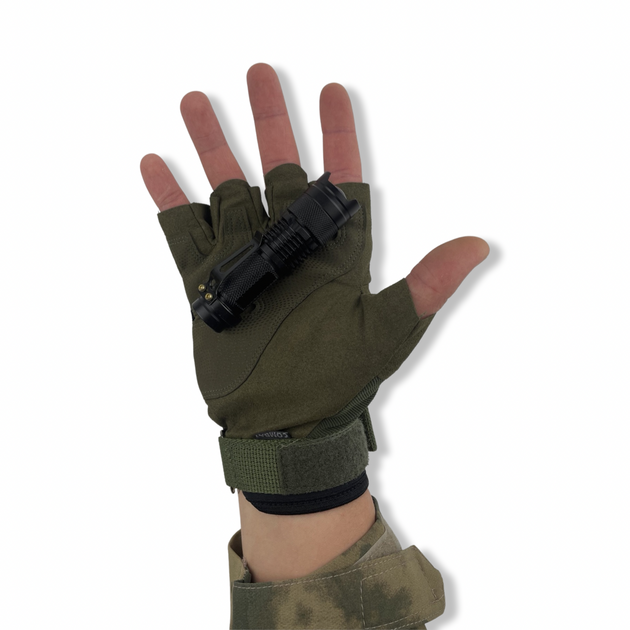 Чоловічі військові рукавички без пальців розмір (L) - изображение 2
