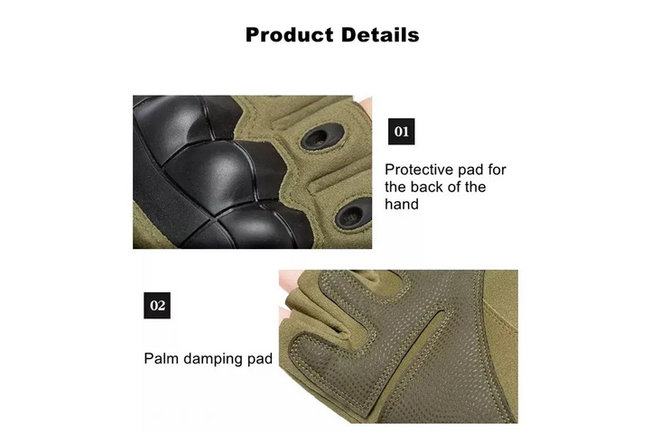 Тактичні рукавички Олива XL - зображення 2
