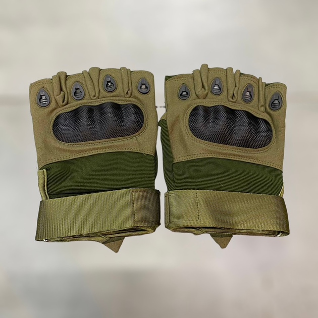 Перчатки тактические Беспальцевые, цвет Олива, размер M - изображение 1