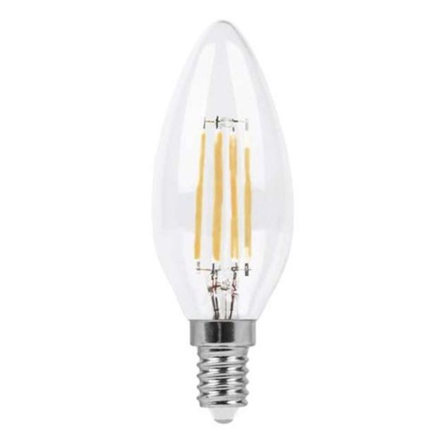 Филаментная LED лампа диммируемая "свеча" теплого света ECOLUX 4W 3000K ...