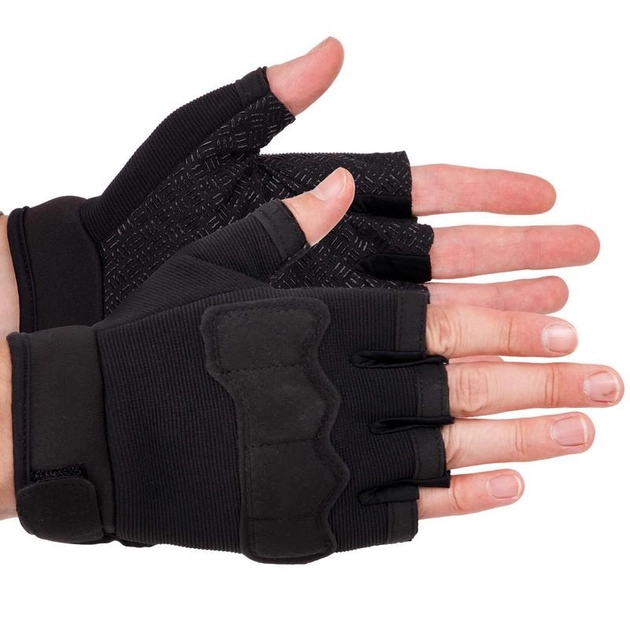 Тактичні рукавички з відкритими пальцями SP-Sport BC-8789 р-р L, колір Чорний - зображення 2